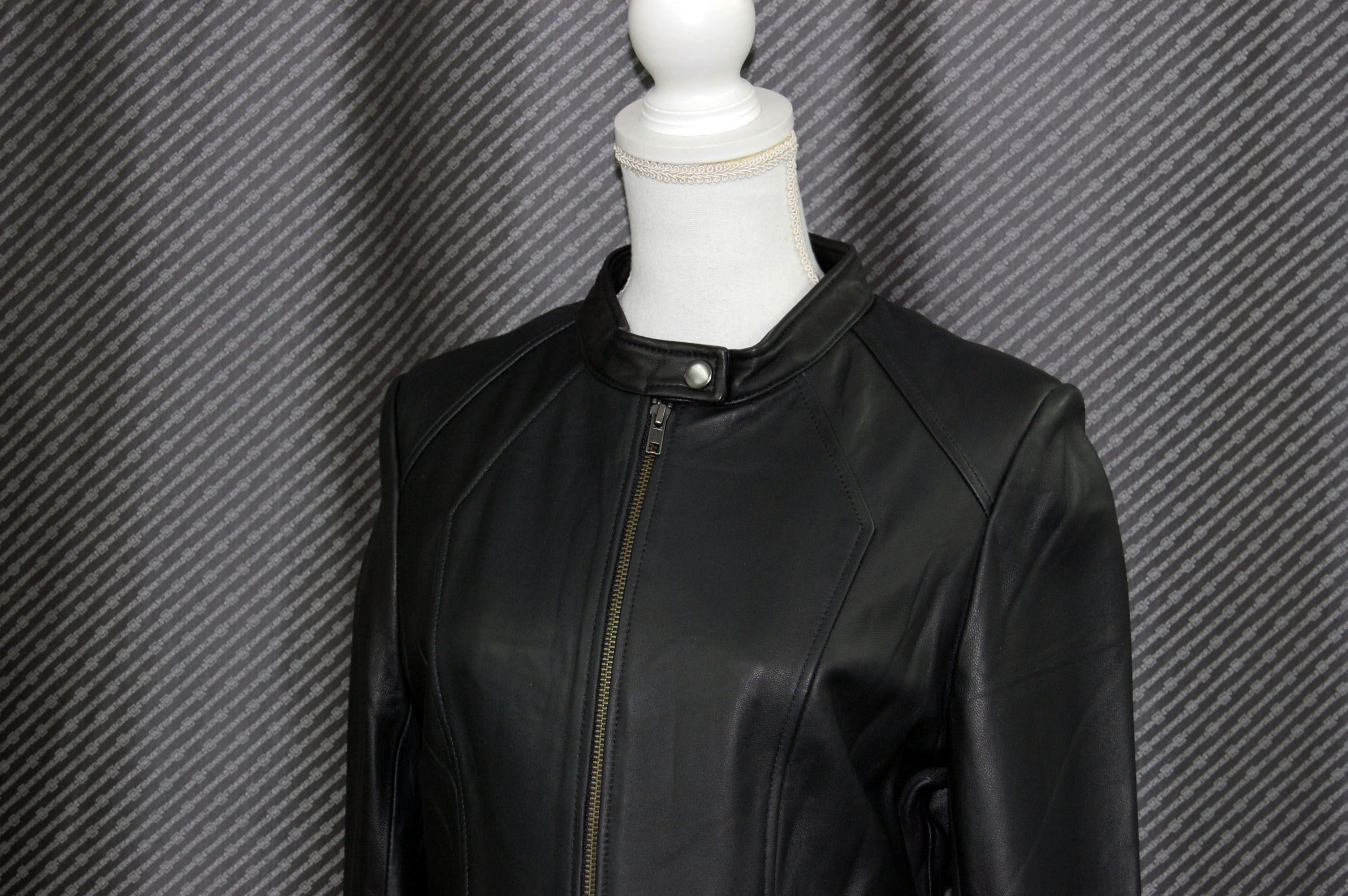 ラムレザー　シングルライダースジャケットの画像