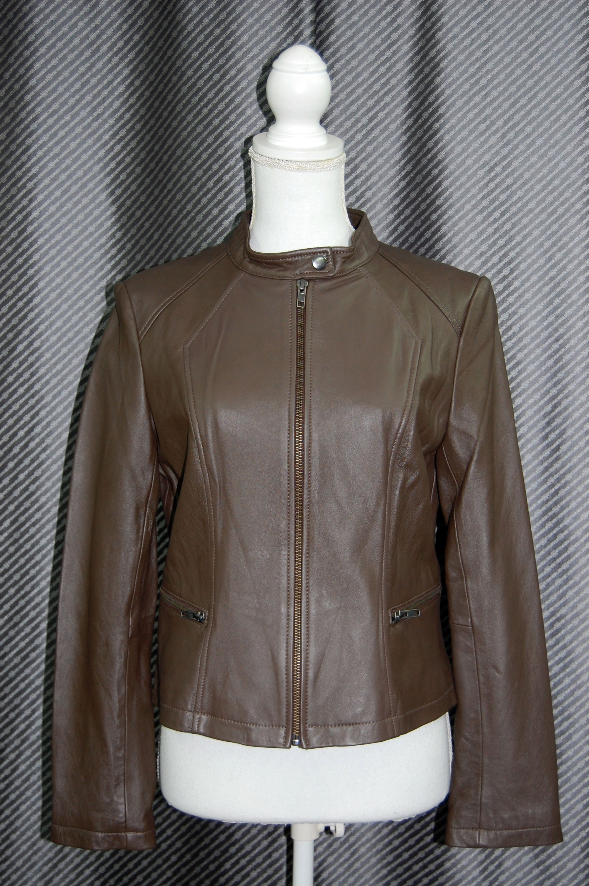 ラムレザー　シングルライダースジャケットの画像