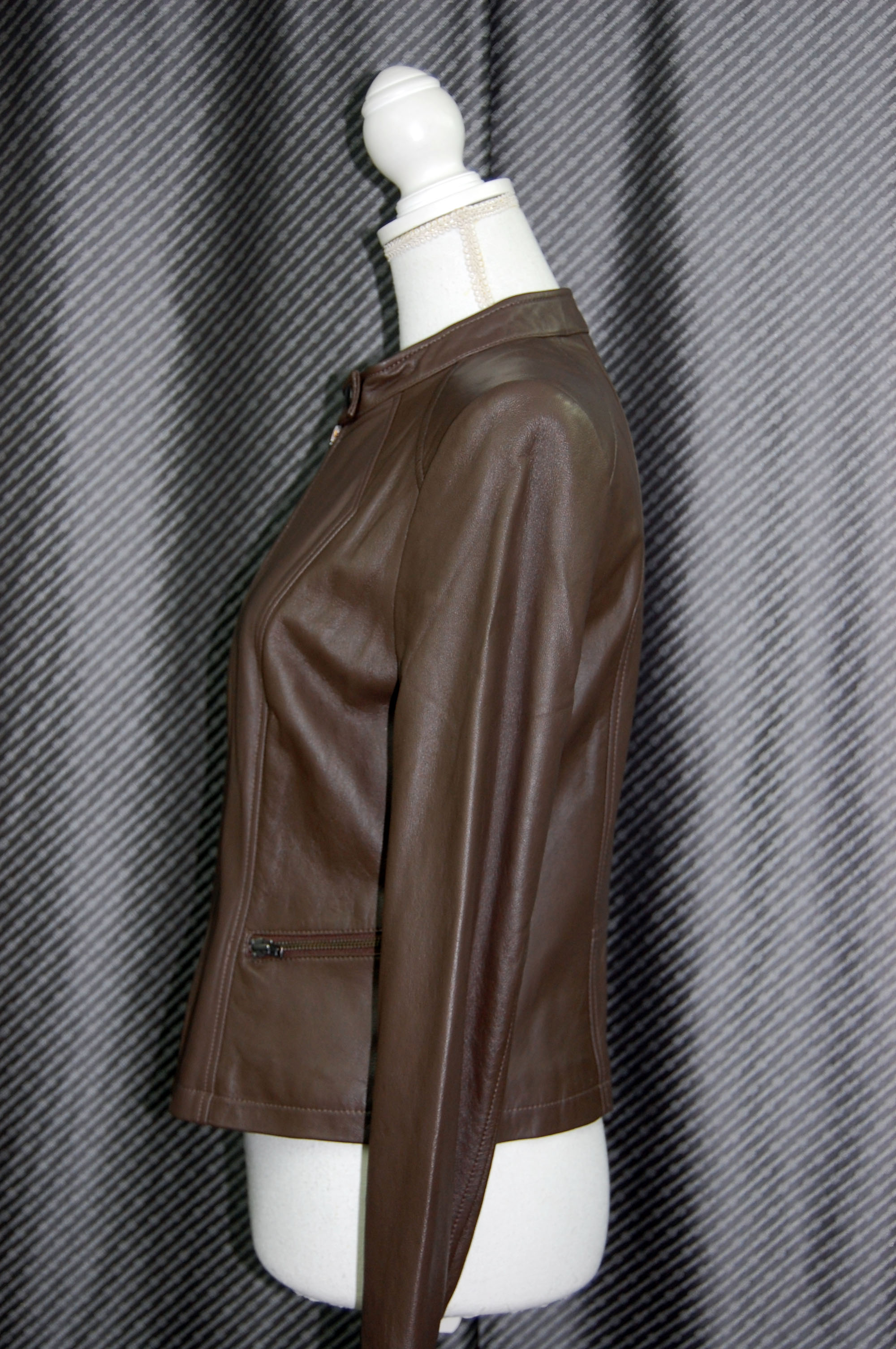 ラムレザー　シングルライダースジャケットの画像