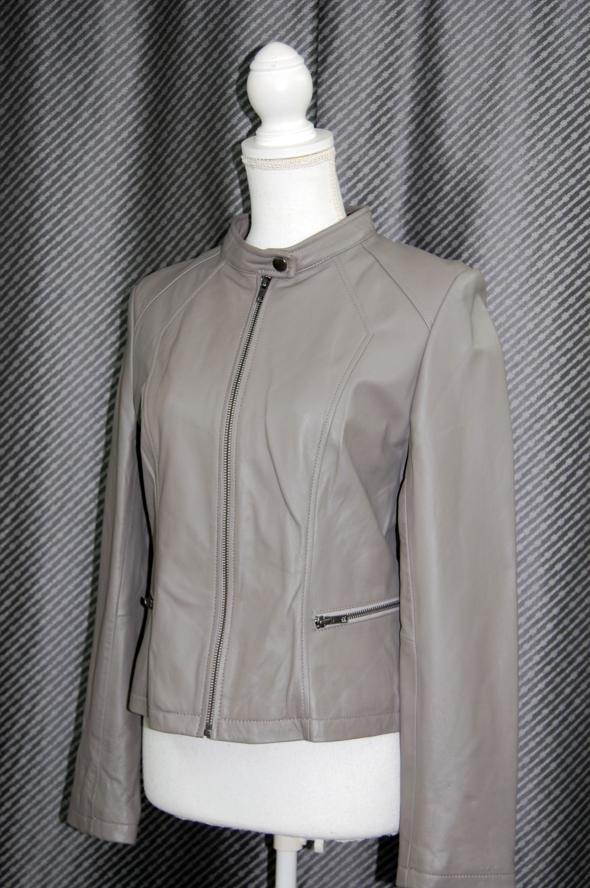 ラムレザー　シングルライダースジャケットの画像