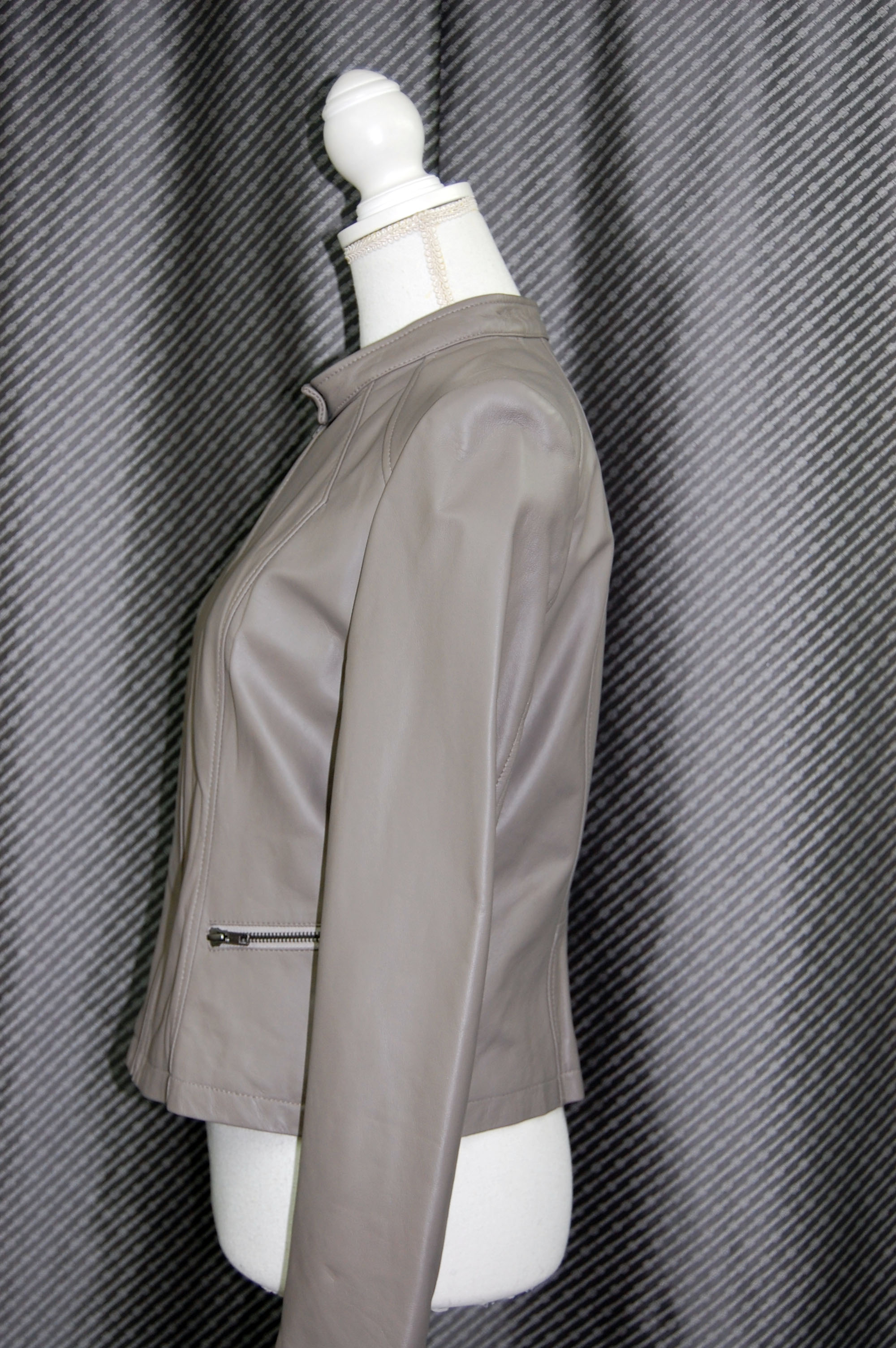 ラムレザー　シングルライダースジャケットの画像