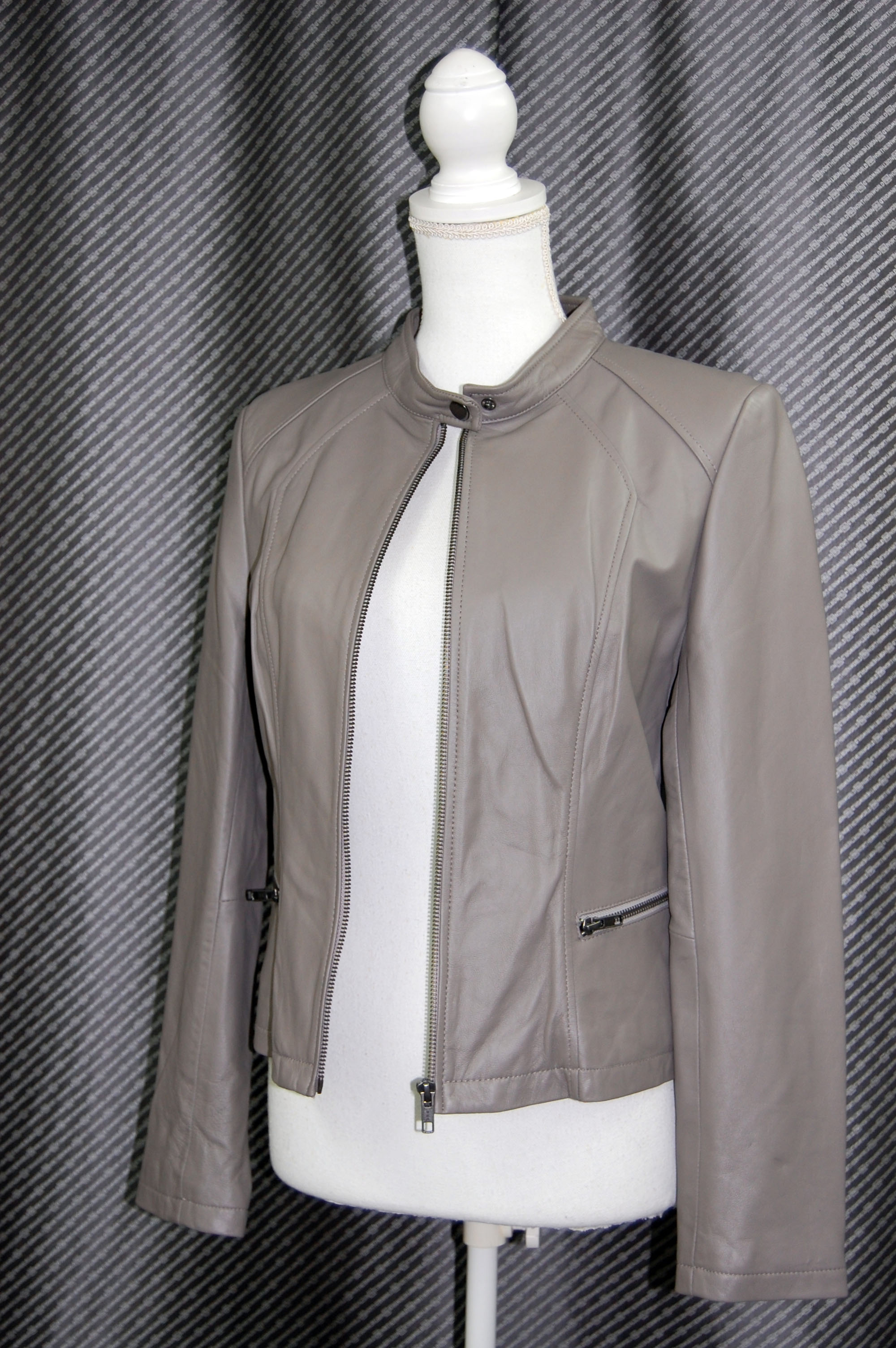 ラムレザー　シングルライダースジャケットの画像