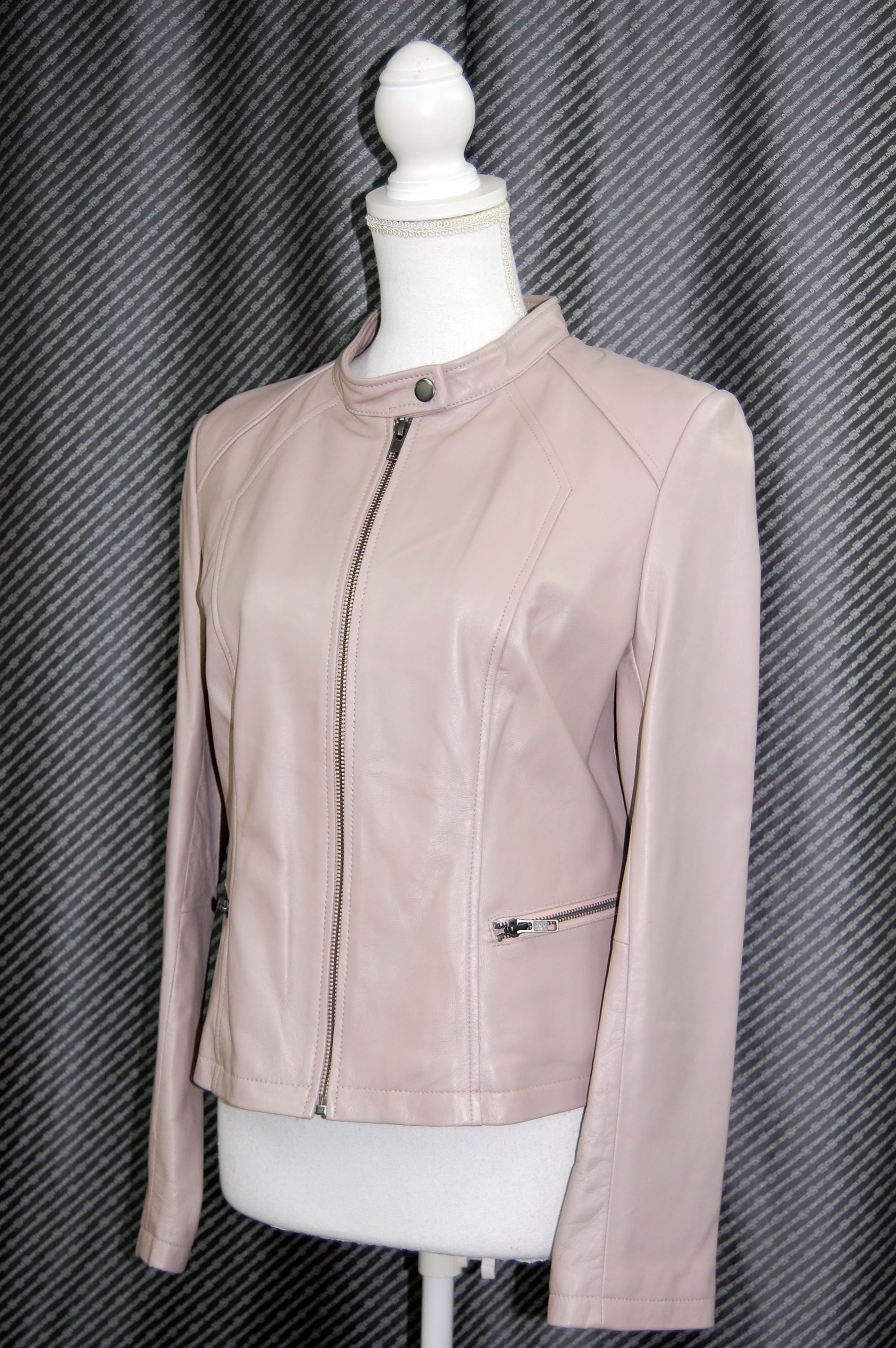 ラムレザー　シングルライダースジャケットの画像