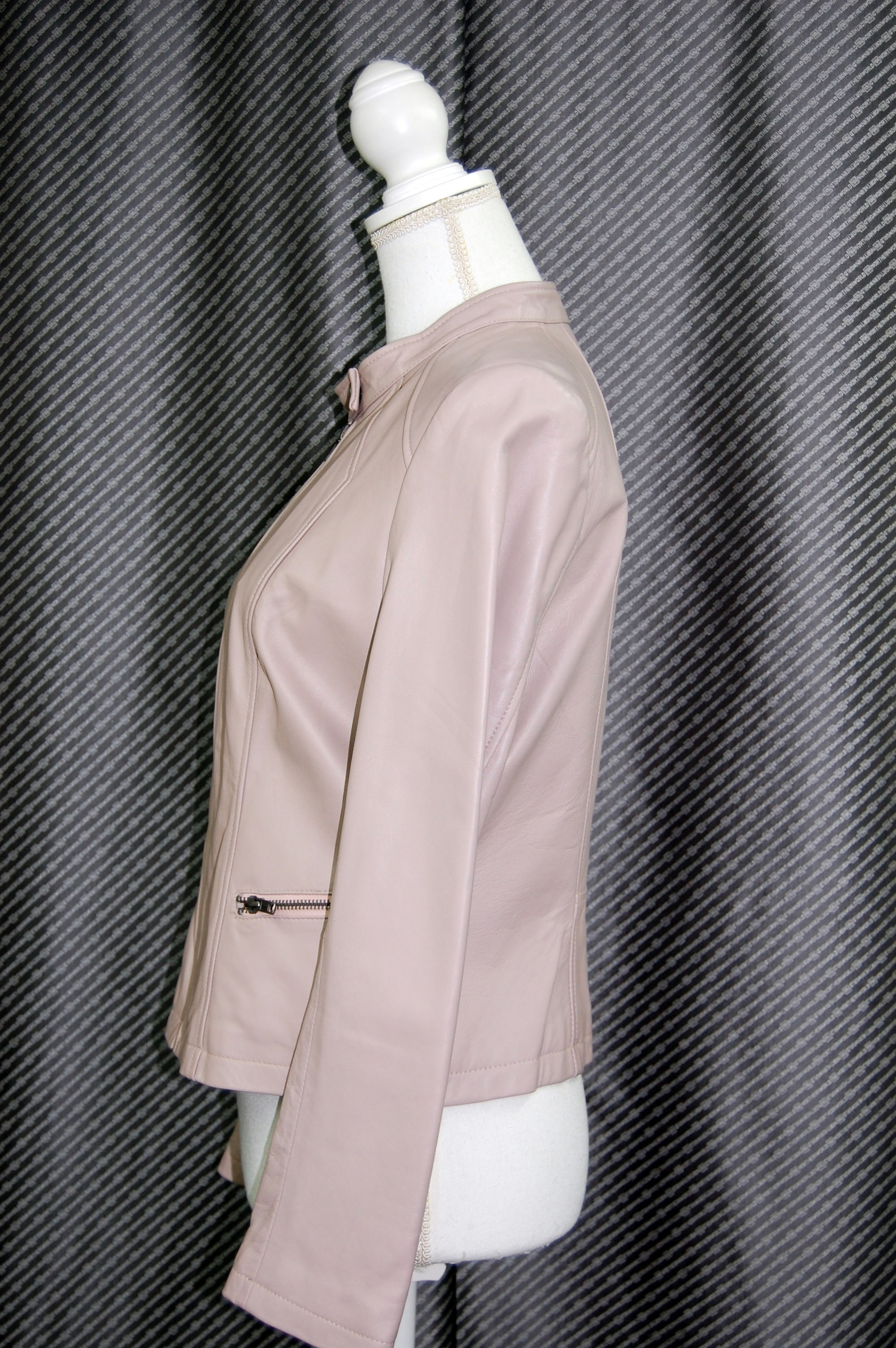 ラムレザー　シングルライダースジャケットの画像