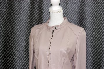 ラムレザー　シングルライダースジャケットの画像