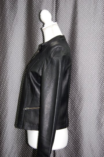 ラムレザー　シングルライダースジャケットの画像