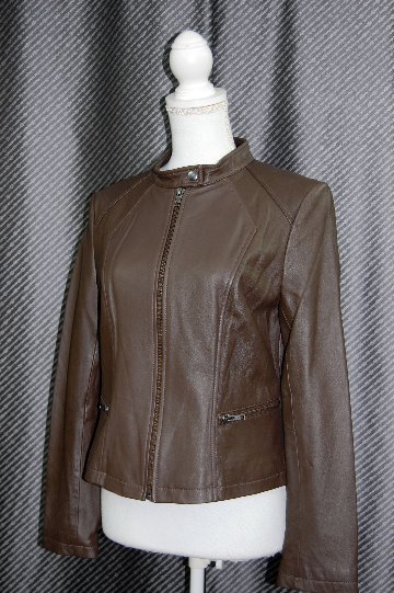 ラムレザー　シングルライダースジャケットの画像