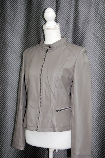 ラムレザー　シングルライダースジャケットの画像