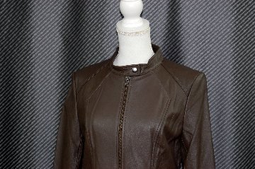 ラムレザー　シングルライダースジャケットの画像