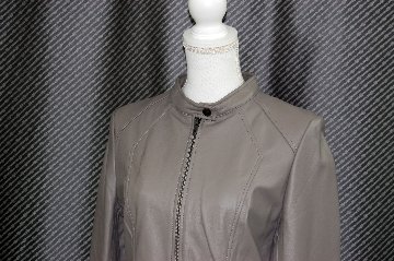 ラムレザー　シングルライダースジャケットの画像