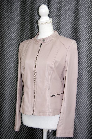 ラムレザー　シングルライダースジャケットの画像