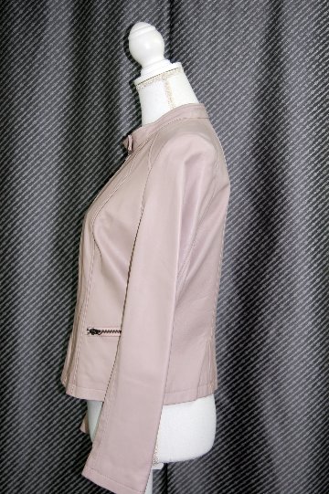 ラムレザー　シングルライダースジャケットの画像