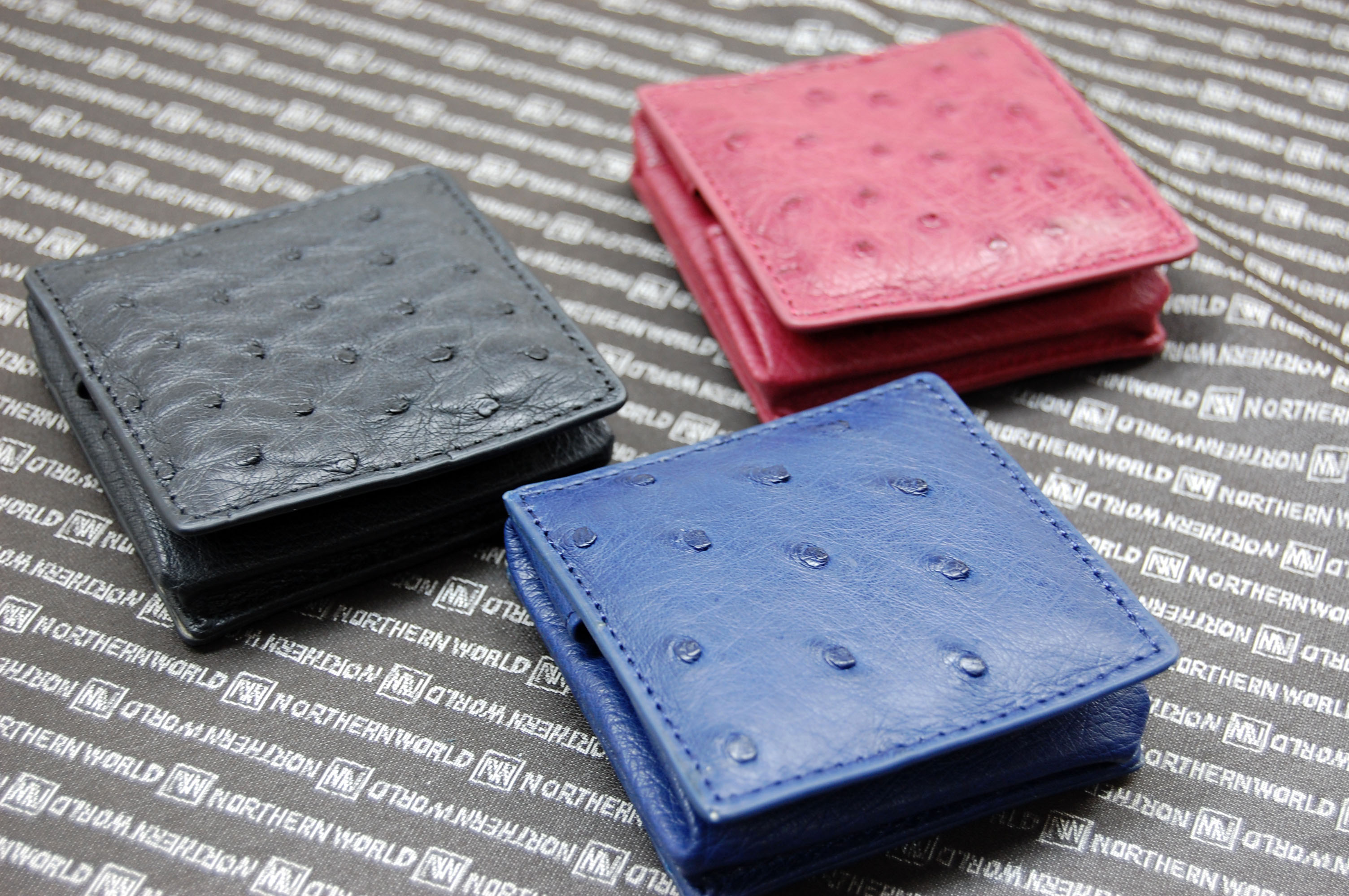 オーストリッチ革　コンパクト小銭入れの画像