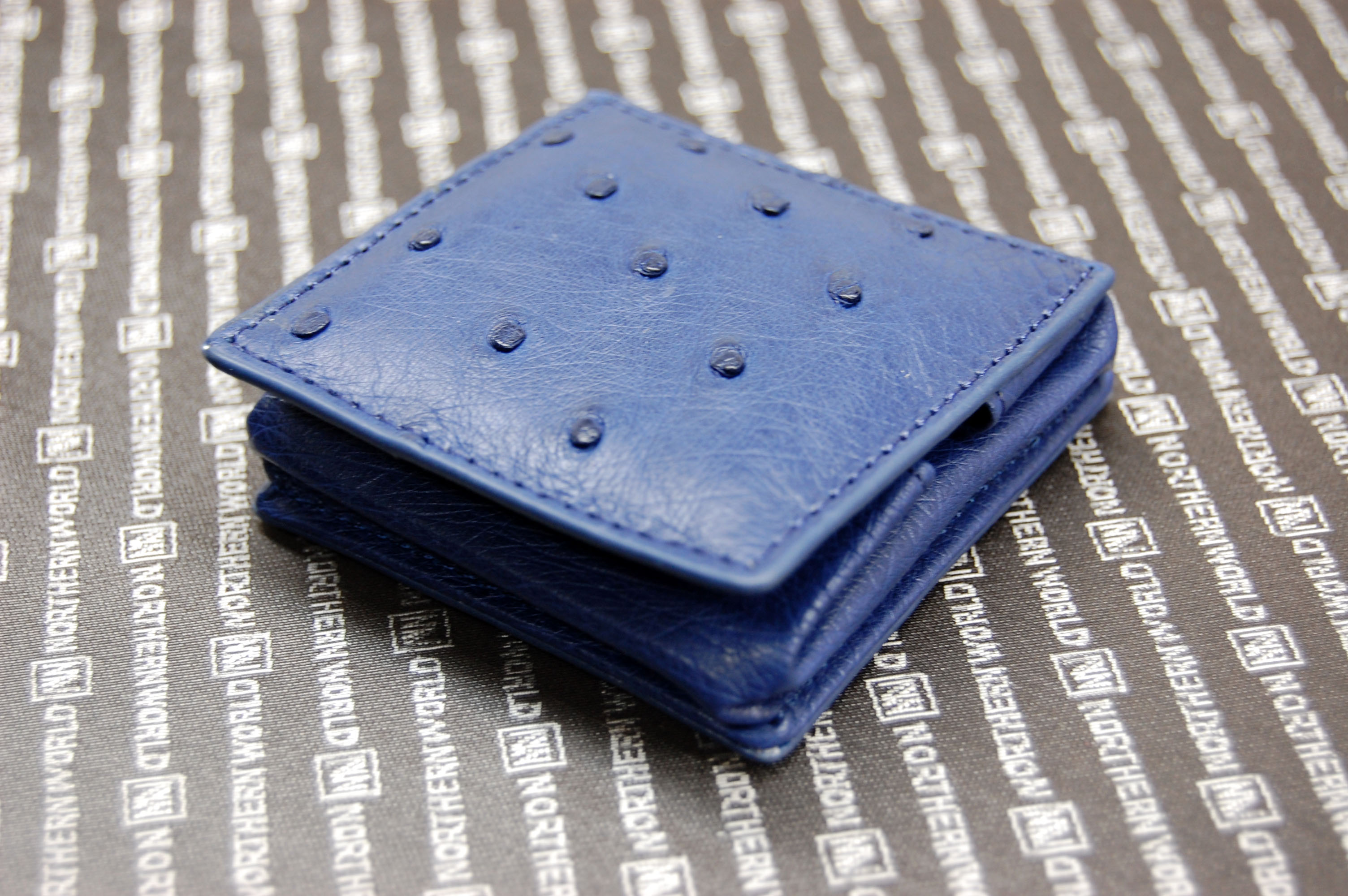 オーストリッチ革　コンパクト小銭入れの画像