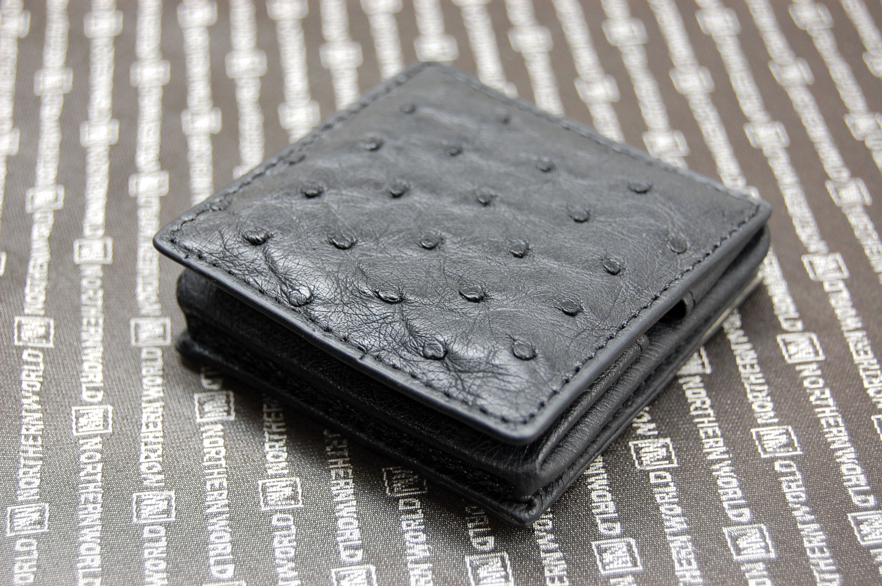 オーストリッチ革　コンパクト小銭入れの画像