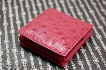 オーストリッチ革　コンパクト小銭入れの画像