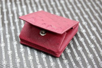 オーストリッチ革　コンパクト小銭入れの画像