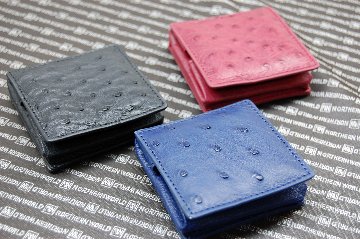 オーストリッチ革　コンパクト小銭入れの画像