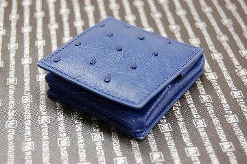 オーストリッチ革　コンパクト小銭入れの画像