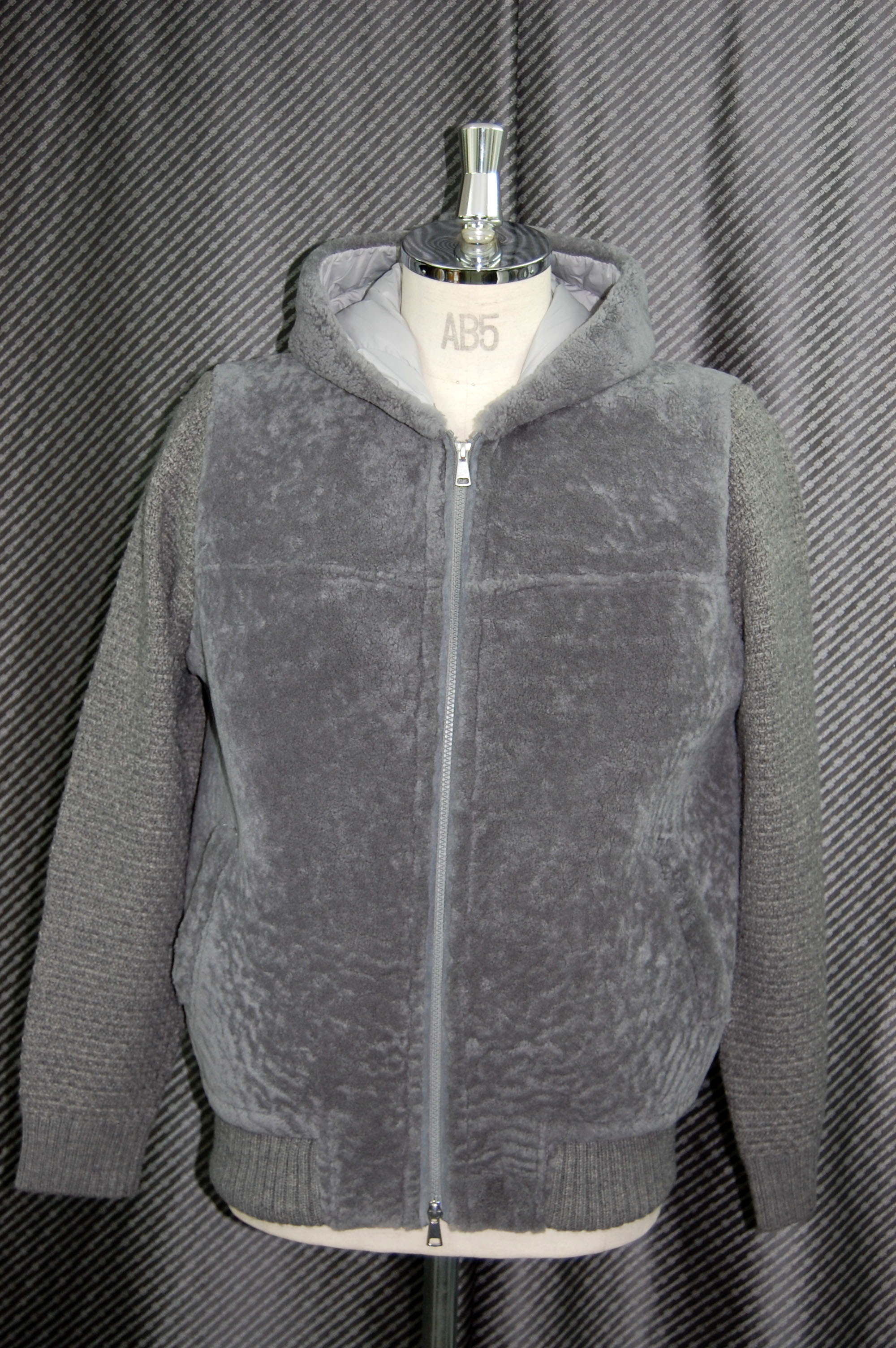 Men'sムートン＆ダウン　フーディージャケットの画像