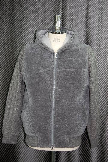 Men'sムートン＆ダウン　フーディージャケットの画像