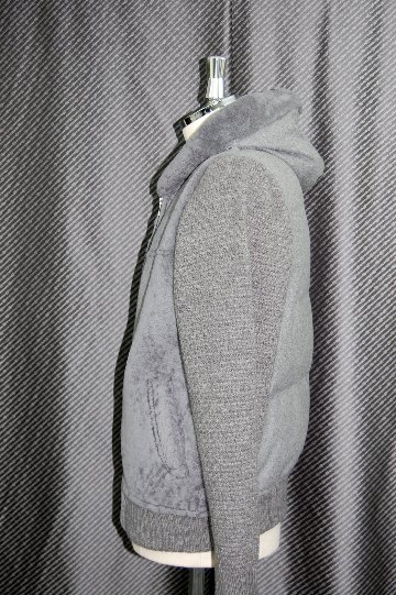 Men'sムートン＆ダウン　フーディージャケットの画像