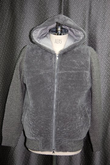 Men'sムートン＆ダウン　フーディージャケットの画像