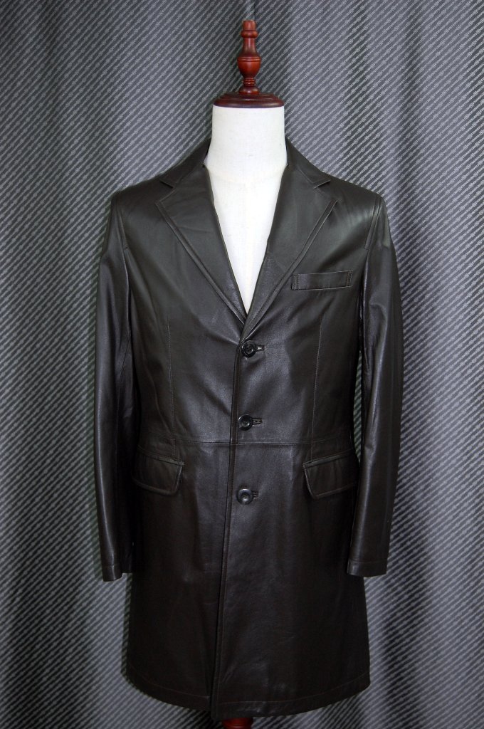 BALMAIN　Men'sラムレザー　チェスターコートの画像