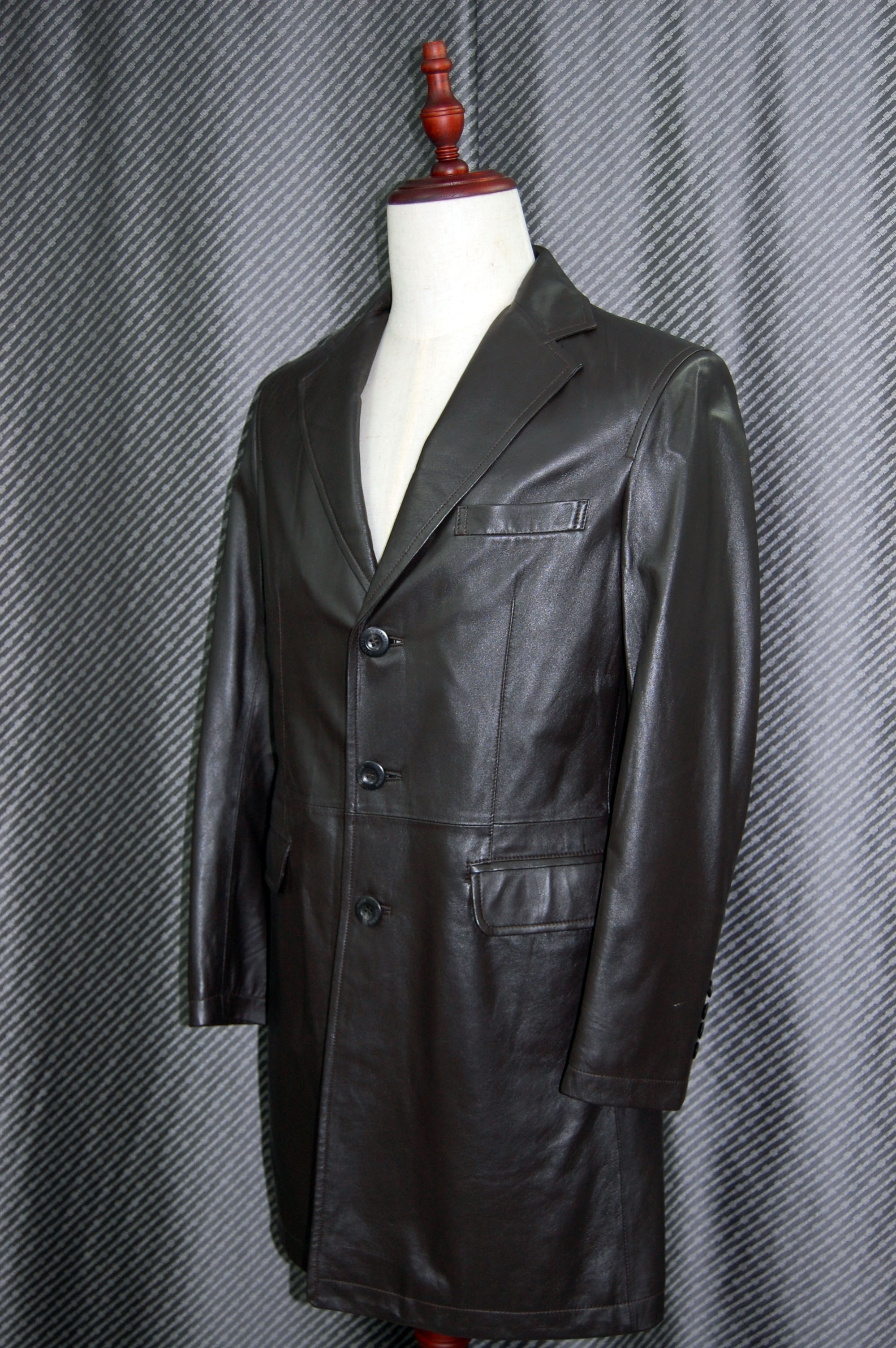 BALMAIN　Men'sラムレザー　チェスターコートの画像