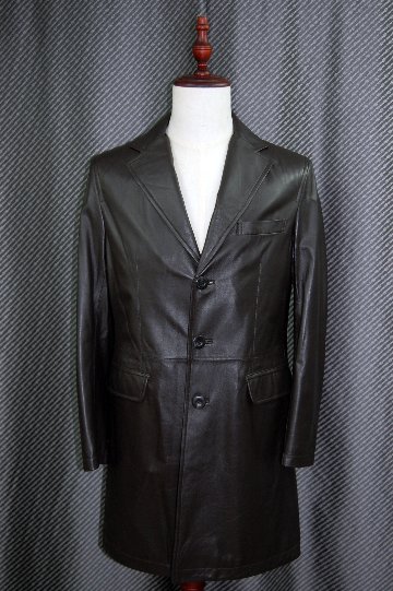 BALMAIN　Men'sラムレザー　チェスターコートの画像