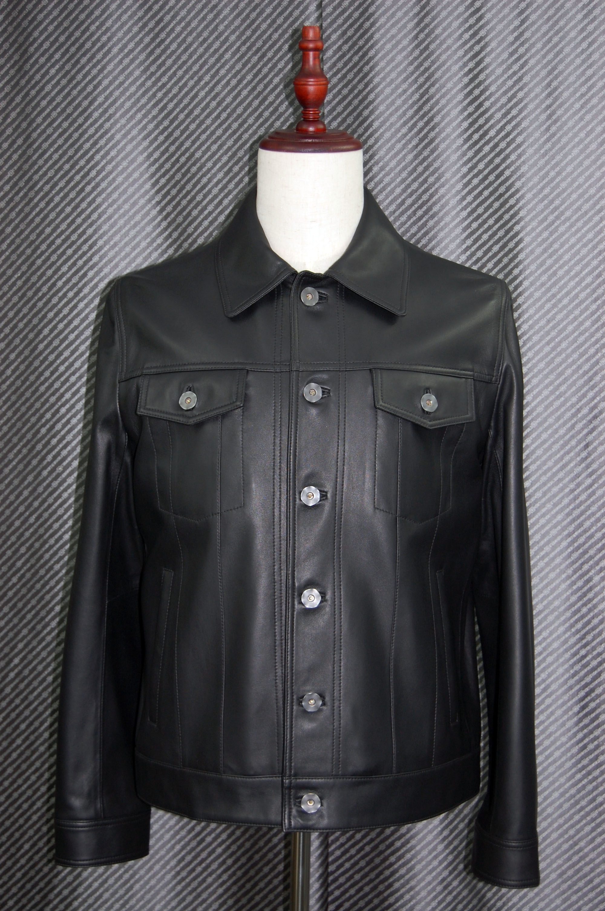 JEAN-LOUIS SCHERRER　Men'sラムレザー　トラッカージャケットの画像