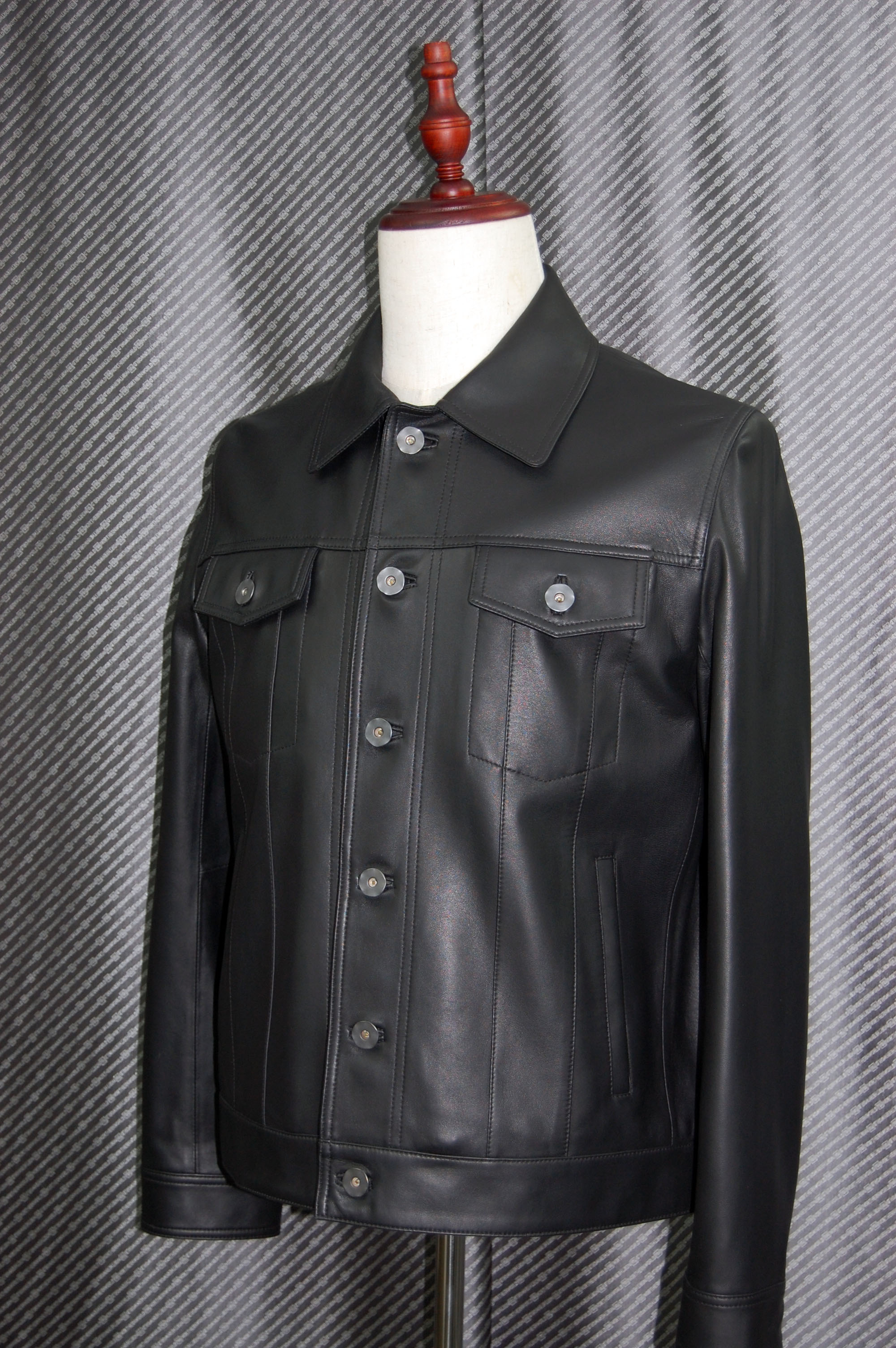 JEAN-LOUIS SCHERRER　Men'sラムレザー　トラッカージャケットの画像