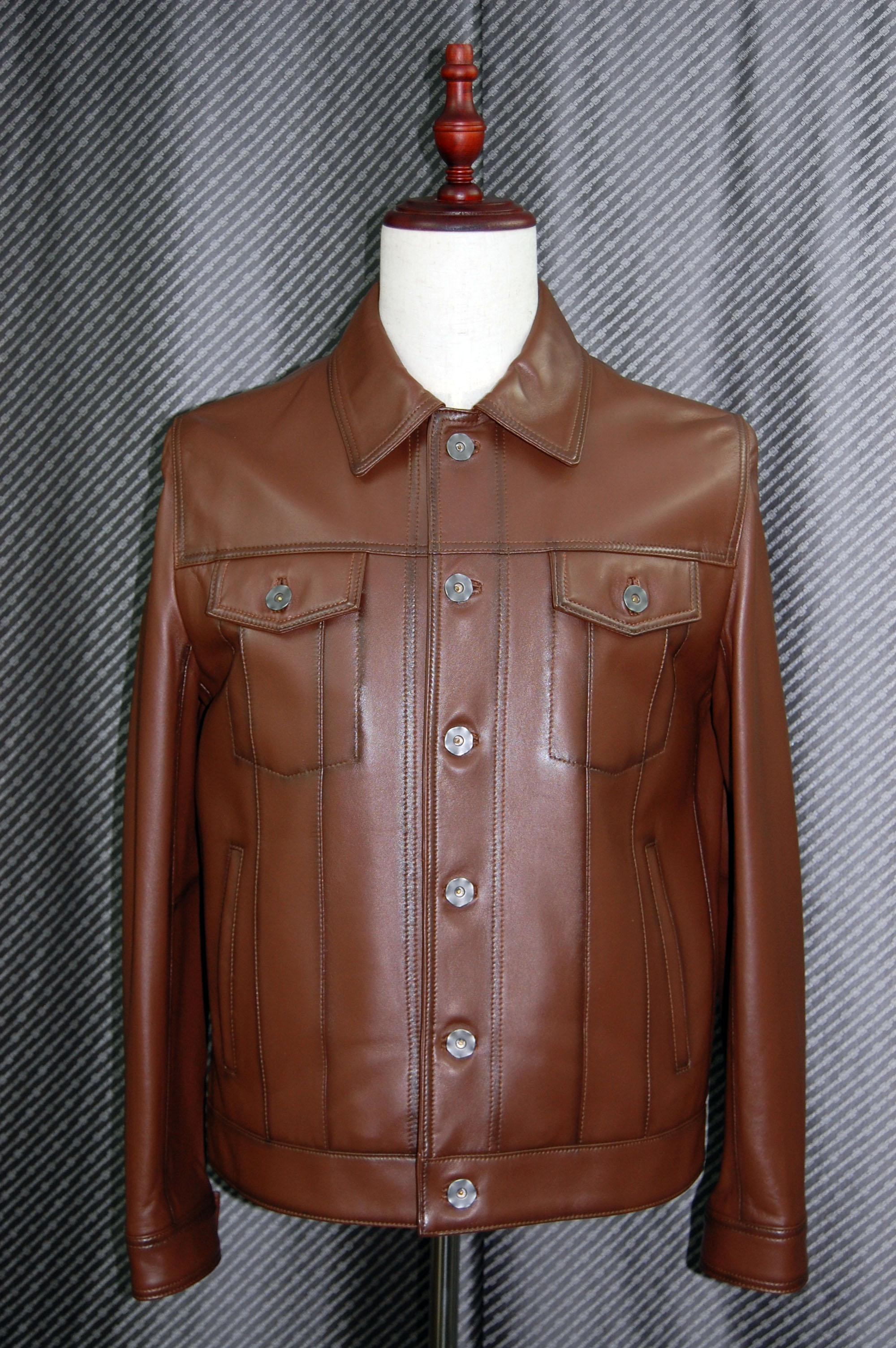 JEAN-LOUIS SCHERRER　Men'sラムレザー　トラッカージャケットの画像