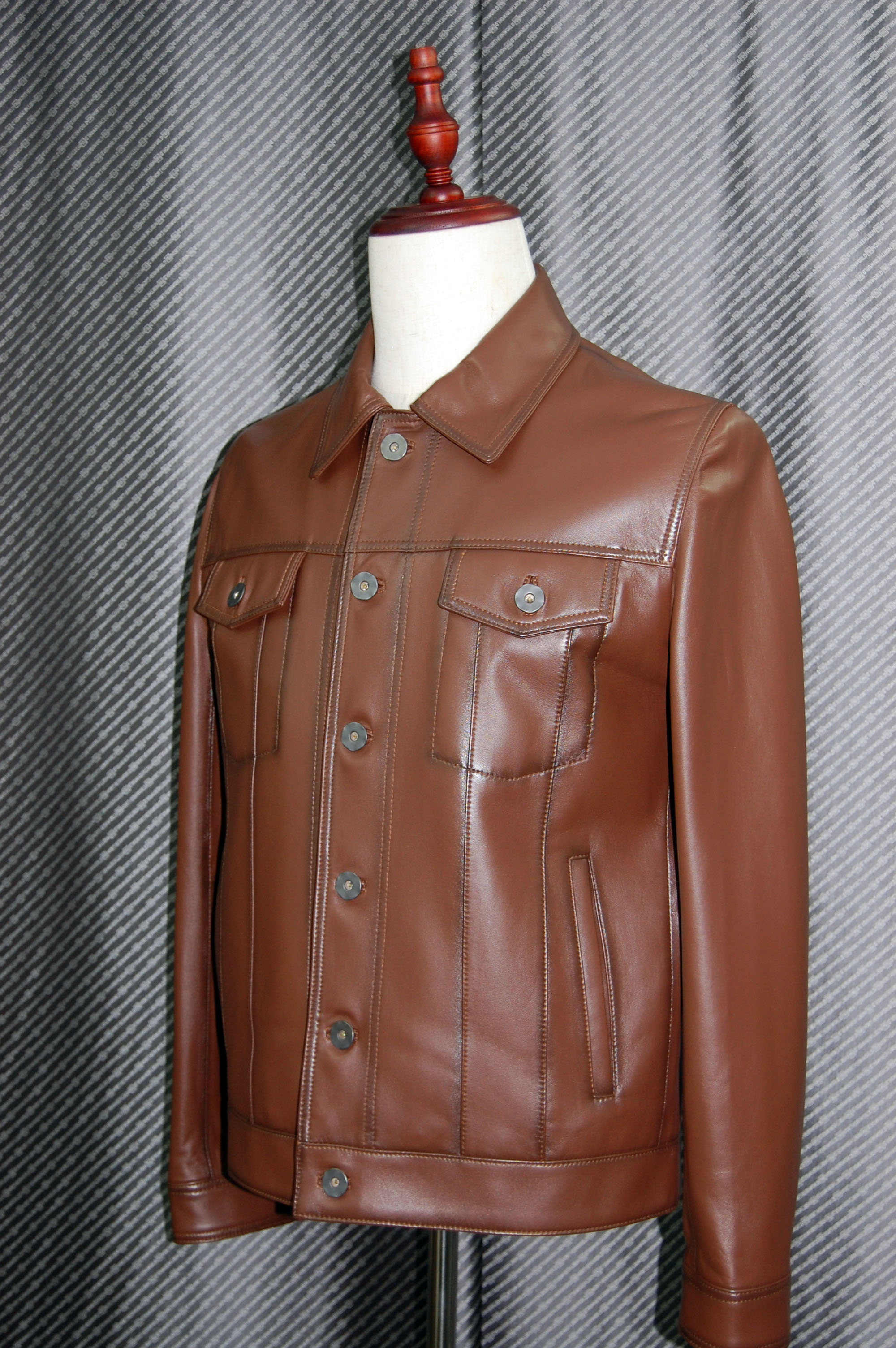 JEAN-LOUIS SCHERRER　Men'sラムレザー　トラッカージャケットの画像