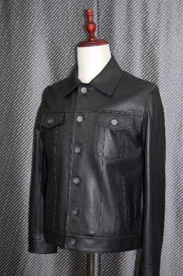 JEAN-LOUIS SCHERRER　Men'sラムレザー　トラッカージャケットの画像