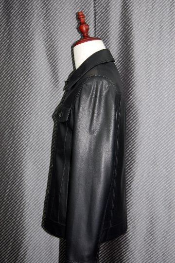 JEAN-LOUIS SCHERRER　Men'sラムレザー　トラッカージャケットの画像