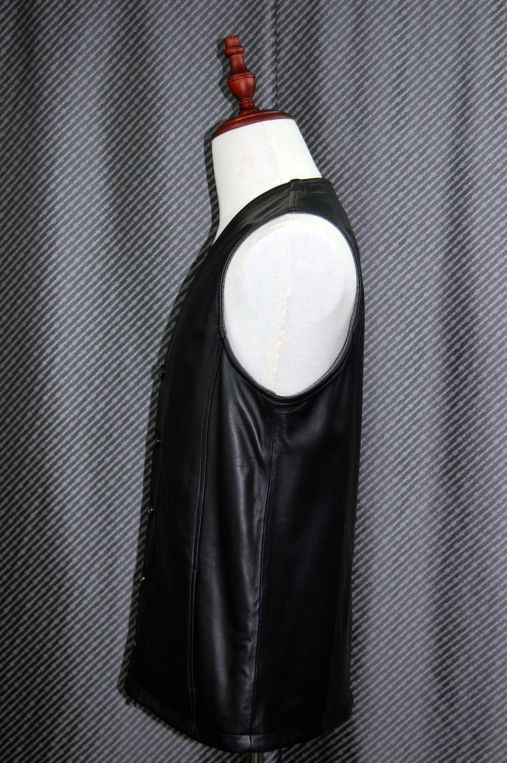 JEAN-LOUIS SCHERRER　Men'sラムレザー＆ウール混　リバーシブルベストの画像