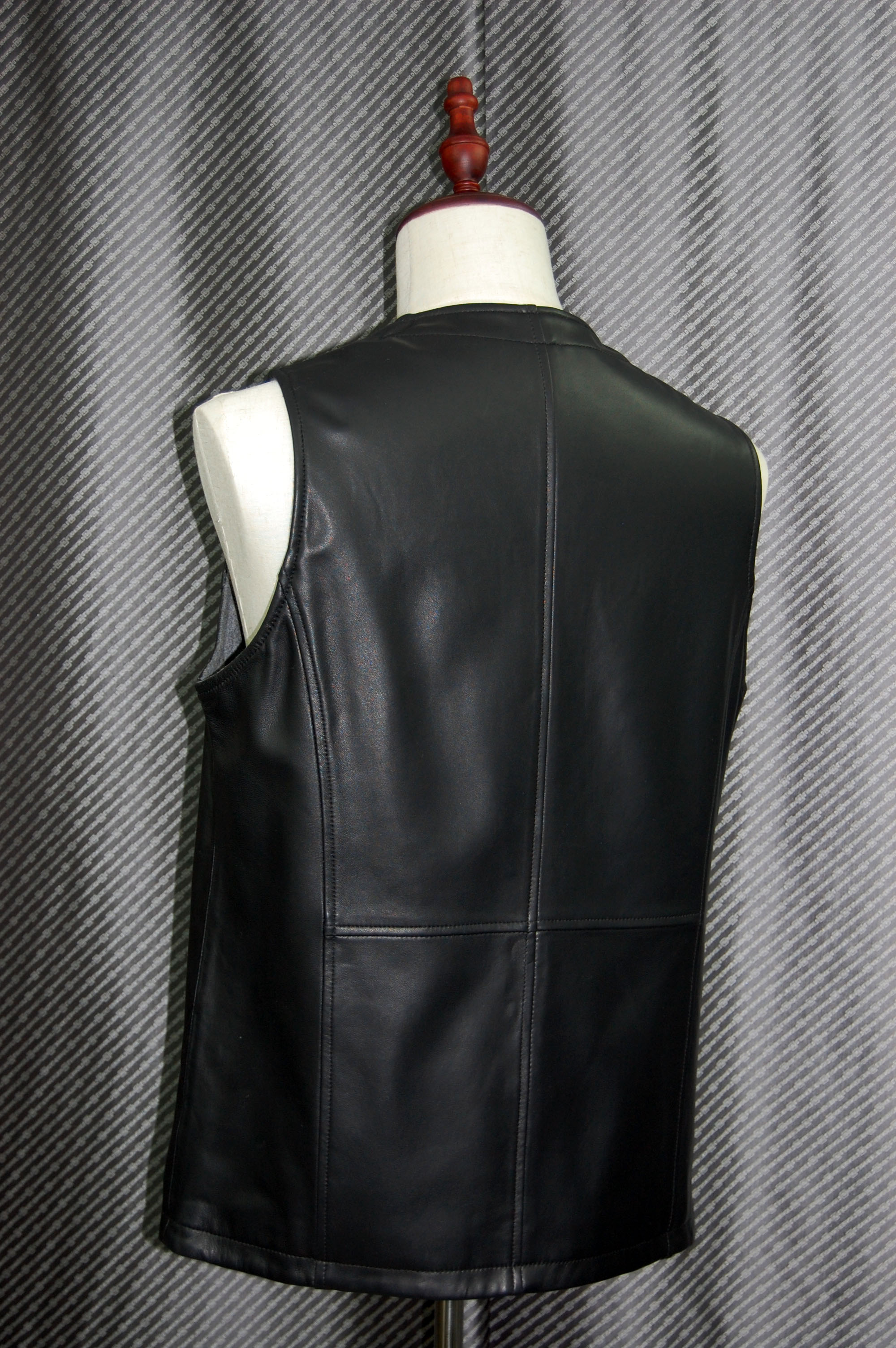 JEAN-LOUIS SCHERRER　Men'sラムレザー＆ウール混　リバーシブルベストの画像