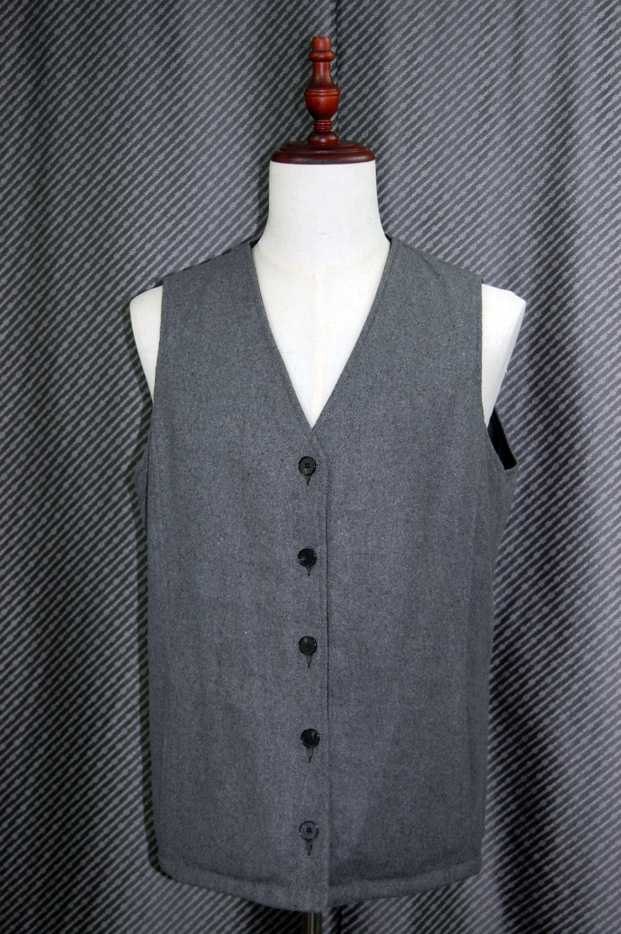 JEAN-LOUIS SCHERRER　Men'sラムレザー＆ウール混　リバーシブルベストの画像