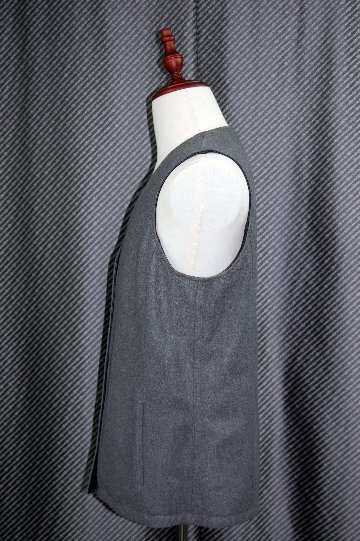 JEAN-LOUIS SCHERRER　Men'sラムレザー＆ウール混　リバーシブルベストの画像