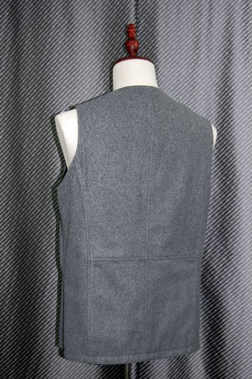 JEAN-LOUIS SCHERRER　Men'sラムレザー＆ウール混　リバーシブルベストの画像