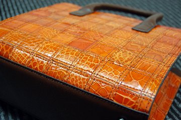 シャイニングクロコダイル　パッチワークミニトートバッグの画像