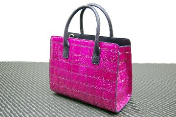 シャイニングクロコダイル　パッチワークミニトートバッグの画像