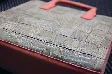シャイニングクロコダイル　パッチワークミニトートバッグの画像