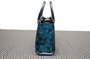 マットクロコダイル　パッチワークミニトートバッグの画像