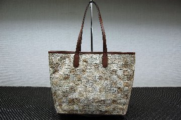 マットクロコダイル　パッチワークトートバッグの画像