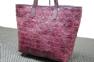マットクロコダイル　パッチワークトートバッグの画像