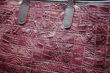 マットクロコダイル　パッチワークトートバッグの画像