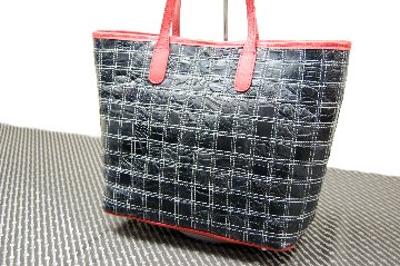 マットクロコダイル　パッチワークトートバッグの画像