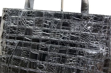 シャイニングクロコダイル　パッチワークトートバッグの画像